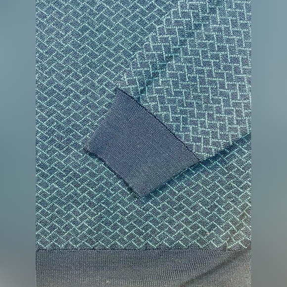 John Smedley Pullover Jacquard Roll-Neck Orion Green - M - Picture 3 of 4